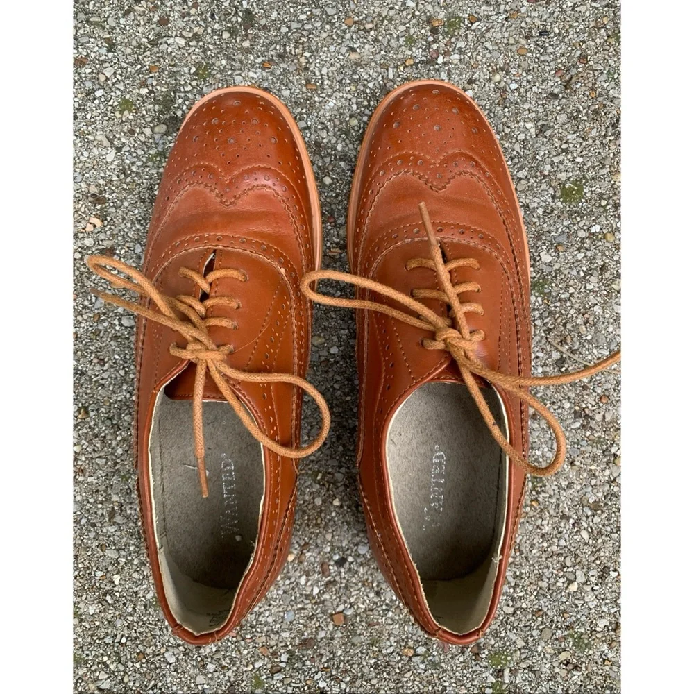 Wanted Tan Oxfords Loafers Size 7
